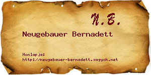 Neugebauer Bernadett névjegykártya